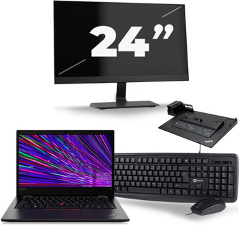 Lenovo ThinkPad L13 - Intel Core i3-10e Generatie - 13 inch - 8GB RAM - 256GB SSD - Windows 11 Home + 1x 24 inch Monitor
