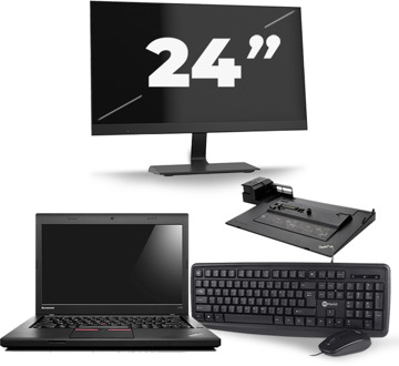 Lenovo ThinkPad L460 - Intel Core i3-6e Generatie - 14 inch - 8GB RAM - 240GB SSD - Windows 11 + 1x 24 inch Monitor