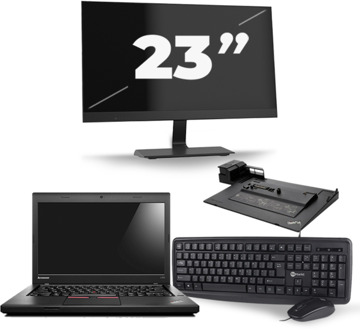 Lenovo ThinkPad L460 - Intel Core i5-6e Generatie - 14 inch - 8GB RAM - 256GB SSD - Windows 11 + 1x 23 inch Monitor