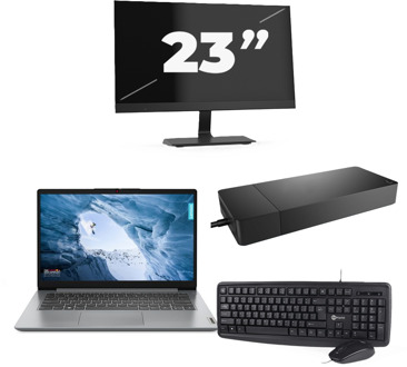 Lenovo ThinkPad T14 Gen 1 - Intel Core i5-10e Generatie - 14 inch - 8GB RAM - 256GB SSD - Windows 11 Home + 1x 23 inch Monitor