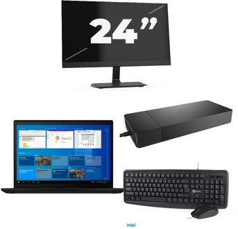 Lenovo ThinkPad X13 Gen 2 - Intel Core i5-11e Generatie - 13 inch - 8GB RAM - 256GB SSD - Windows 11 Home + 1x 24 inch Monitor