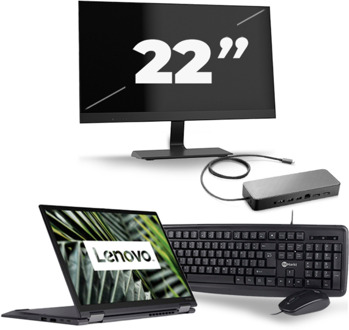Lenovo ThinkPad X13 Yoga G1 - Intel Core i7-10e Generatie - 13 inch - 16GB RAM - 256GB SSD - Windows 11 Home + 1x 22 inch Monitor