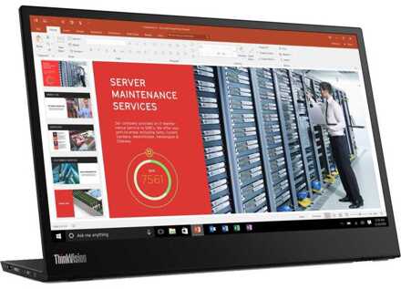 Lenovo ThinkVision M14 35,6 cm (14") 1920 x 1080 Pixels Full HD LED Zwart