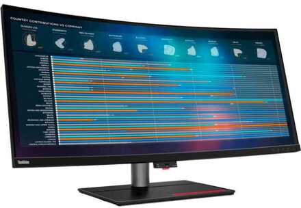 Lenovo ThinkVision P40w-20 Curved Monitor Zwart