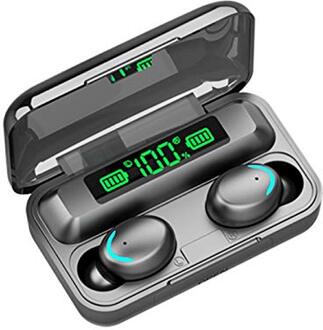 Lenrue Tws Bluetooth Oortelefoon Draadloze Hoofdtelefoon 9D Stereo Sport Game Oordopjes Headsets Met Microfoon En 2200Mah Power Bank zwart