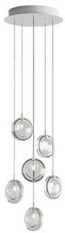 Lens 6 pcs Hanglamp - 6x Helder glas Transparant
