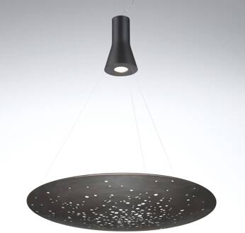 Lens LED hanglamp Ø 90 cm gebruineerd zwart gebruineerd