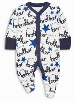 Lente Baby Footies Lange Mouw 100% Katoen Ropa De Bebe Nena Super Ster Jongens Meisjes Baby Boy Footie pyjama 0-24 M Blauw / 18m