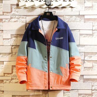 Lente Denim Jas Mannen Cowboy Bovenkleding Street Harajuku Plus Size Losse Jean Jassen Mannelijke Kleding 5XL aziatisch L