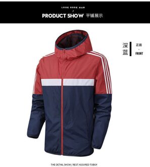 Lente Dunne Mannen Sport Jas Slim Stiksels Running Jas Waterdicht Revers Man Training Jas 1 / S