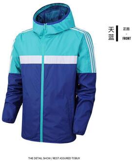 Lente Dunne Mannen Sport Jas Slim Stiksels Running Jas Waterdicht Revers Man Training Jas 3 / M