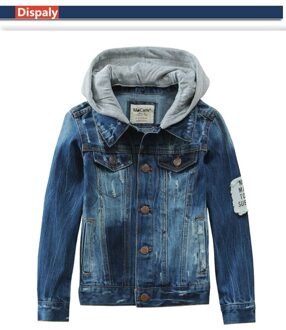 Lente En Herfst Jas Voor EEN Jongen Denim kinderen Jas Mode Denim Katoen Kinderen Hooded Jassen Jean Bovenkleding 9T