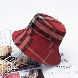 Lente En Herfst Seizoen Mozaïek Mode Visser Hoed Outdoor Mannen En Vrouwen Zonnebrandcrème Hoeden Casual Veelzijdige Bassin Hoed Rood