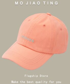 Lente En Zomer Alfabet Geborduurde Hoed Vrouwelijke Cap Cap Koreaanse Versie Show Gezicht Kleine Baseball Cap Zonnescherm Hoed Roze