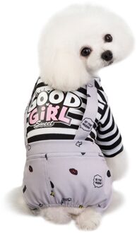 Lente En Zomer Huisdier Kleding Huisdier Kleding Hond Kleding Hond Viervoetige Gestreepte Bretels grijs / M