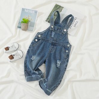 Lente En Zomer Kinderen Overalls Denim Broek Baby Denim Overalls Jongens En Meisjes Cowboy Jarretel Te Openen Broek 1-4Y 3T