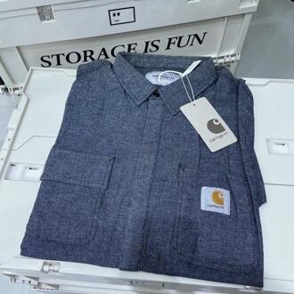 Lente En Zomer Mannen Lange Mouwen Sea Island Katoen Katoenen Geborduurde Denim Eenvoudige Tooling Dunne Jas Xl