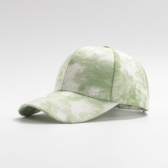 Lente En Zomer Mode Mannen En Vrouwen Baseball Caps, Zonneklep, Piekte Caps, leisure Caps, Tie-Dye Baseball Caps, Zon Hoeden groen