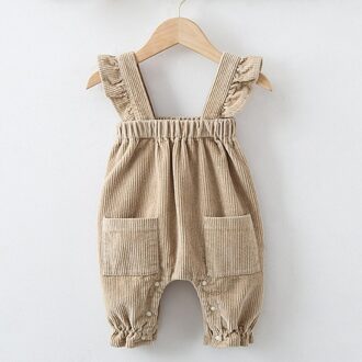 Lente Herfst Algehele Baby Jongen Meisjes Kleding Kids Jongen Algehele Baby Jongen Pure Kleur Meisje Bretels Broek B0711 abrikoos / 24M