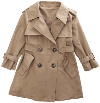 Lente Herfst Baby Meisjes Trenchcoats Double Breasted Jassen Kids Windjack Bovenkleding 130cm