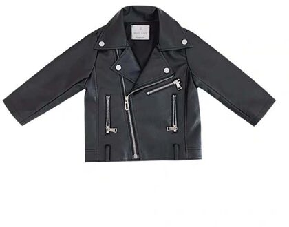 Lente Herfst Jongens Cool Pu Leren Jas Baby Kids Kinderen Casual Jas 100