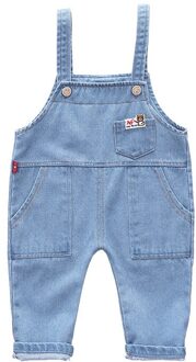 Lente Herfst Katoen Cartoon Patroon Kinderen Jongens Meisjes Mode Denim Hemdje Broek 0-5 Jaar Kid Overall lange Broek 18m