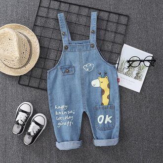 Lente Herfst Kinderen Kleding Baby Jongens Meisjes Cartoon Denim Broek Overalls Baby Outfit Kids Giraffe Peuter Casual 18m