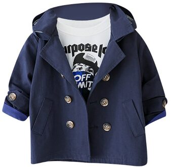 Lente Herfst Meisjes en Jongens All Windjack Jas Baby Kids Effen Kleur Hooded Uitloper Baby Kids Jassen Jas Kleding DL / 3T