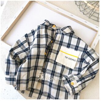 Lente Herfst Meisjes Jongens Casual Plaid Blouse Baby Kids Kinderen Lange Mouw 130