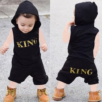 Lente Herfst Peuter Baby Jongens Zomer Hooded Outfits Kleding Casual KONING Vest Korte 2 pcs Kinderen Kids Casual Suits 5