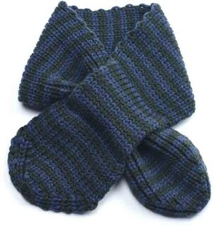 Lente herfst winter gebreide wol kinderen cross sjaal strepen warm unisex jongens meisjes baby kraag hals sjaals marine