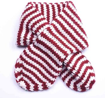 Lente herfst winter gebreide wol kinderen cross sjaal strepen warm unisex jongens meisjes baby kraag hals sjaals wit rood