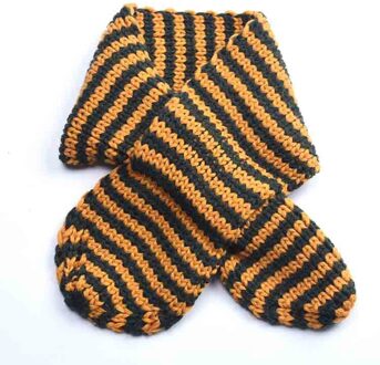 Lente herfst winter gebreide wol kinderen cross sjaal strepen warm unisex jongens meisjes baby kraag hals sjaals zwart geel