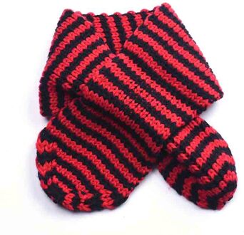 Lente herfst winter gebreide wol kinderen cross sjaal strepen warm unisex jongens meisjes baby kraag hals sjaals zwart rood