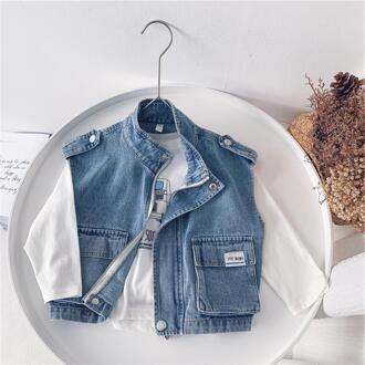 Lente Kinderen Vest Losse Jongens Werkkleding Denim Vest 18M 70-80cm