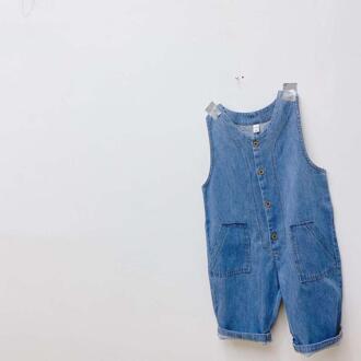 Lente Koreaanse Kinderkleding Kinderen Gewassen Comfortabele Denim Jumpsuit Mannen En Vrouwen Baby Broek Jumpsuit 120