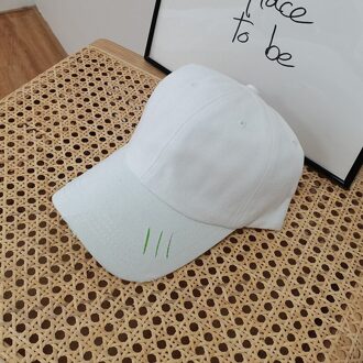 Lente Man Vrouw Hoed Gat Mode Eenvoudige All-Match Straat Baseball Cap Outdoor Reizen Shading Warm hoed wit