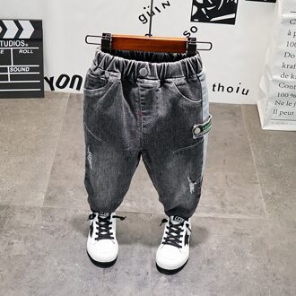 Lente Mode Jongens Jeans Kindje Casual Broek Kinderen Elasticiteit Jean Jongen Broek Herfst Kinderen Denim Broek 2-9Y 2T--height 90cm