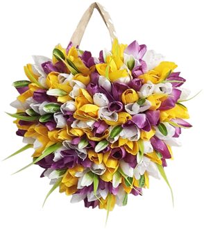 Lente Uropese Stijl Simulatie Krans Rotan Bloem Ornament Simulatie Krans Simulatie Krans Bloemen Kunstmatige paars