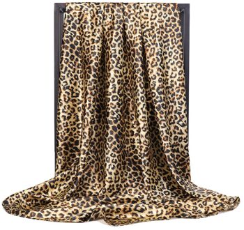 Lente Vierkante Sjaal Vrouwen Chain Print Zijde Gevoel Haarband Foulard Vrouwelijke 90X90Cm Halsdoek Dame bandana TS2-2