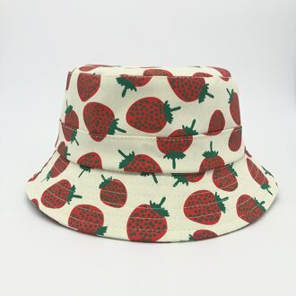 Lente Zomer Baby Hoeden Katoen Visser Hoeden Aardbei Kids Jongens Meisjes Zon Hoeden Strand Caps Rood