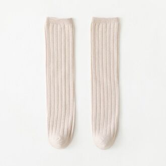 Lente Zomer Baby Kids Sokken Peuters Meisjes Knie Lange Sokken Zachte 100% Katoen Ouders En Kinderen Sokken sok Ivoor