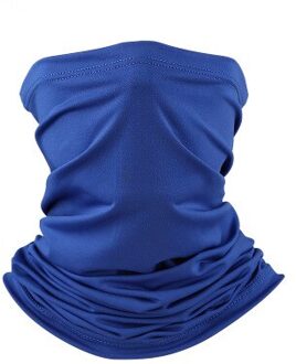 Lente Zomer Fietsen Gezichtsmasker Ademend Uv Bescherming Sport Hoofddeksels Fiets Hoofdband Effen Kleur Camouflage Fiets Sjaal Blauw