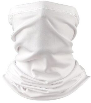 Lente Zomer Fietsen Gezichtsmasker Ademend Uv Bescherming Sport Hoofddeksels Fiets Hoofdband Effen Kleur Camouflage Fiets Sjaal wit