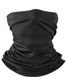 Lente Zomer Fietsen Gezichtsmasker Ademend Uv Bescherming Sport Hoofddeksels Fiets Hoofdband Effen Kleur Camouflage Fiets Sjaal zwart