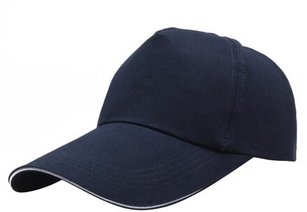 Lente Zomer Super Lange 11Cm Rand Baseball Cap Unisex Klassieke Effen Kleur Snapback Hoed Mannen Hiphop Gorras Bone Trucker pet Marineblauw