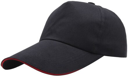 Lente Zomer Super Lange 11Cm Rand Baseball Cap Unisex Klassieke Effen Kleur Snapback Hoed Mannen Hiphop Gorras Bone Trucker pet zwart rood