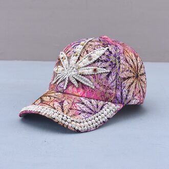 Lente Zomer Vrouw Meisje Zonnehoed Strass Parel Baseball Hoed Kleurrijke Snapback Cap Cool Ster Hoed 2