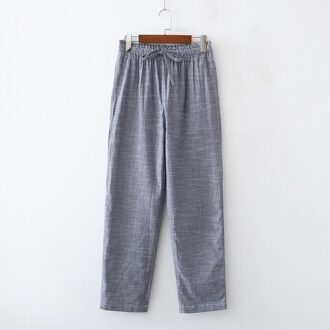 Lente Zomer Vrouwen 100% Katoen Slaap Bodems Vrouwelijke Losse Plus Size Nachtjapon Broek Nachtkleding Pyjama Dames Solid Pyjamabroek grijs / L