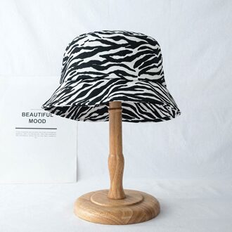 Lente Zomer Zebra Strepen Emmer Hoed Vrouwen Cap Vissen Outdoor Strand Bob Zon Man Panama Hoed Cap Aanwezig